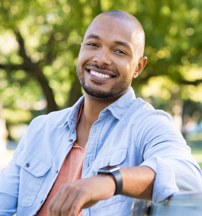 Man's healthy smile