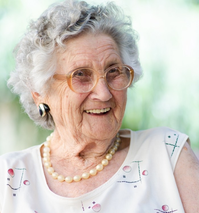 Senior woman smiling