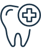 Animated tooth with cross